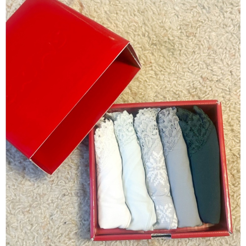 SKIMS Lace Dipped Thongs 5—Pack - Picture 6 of 8